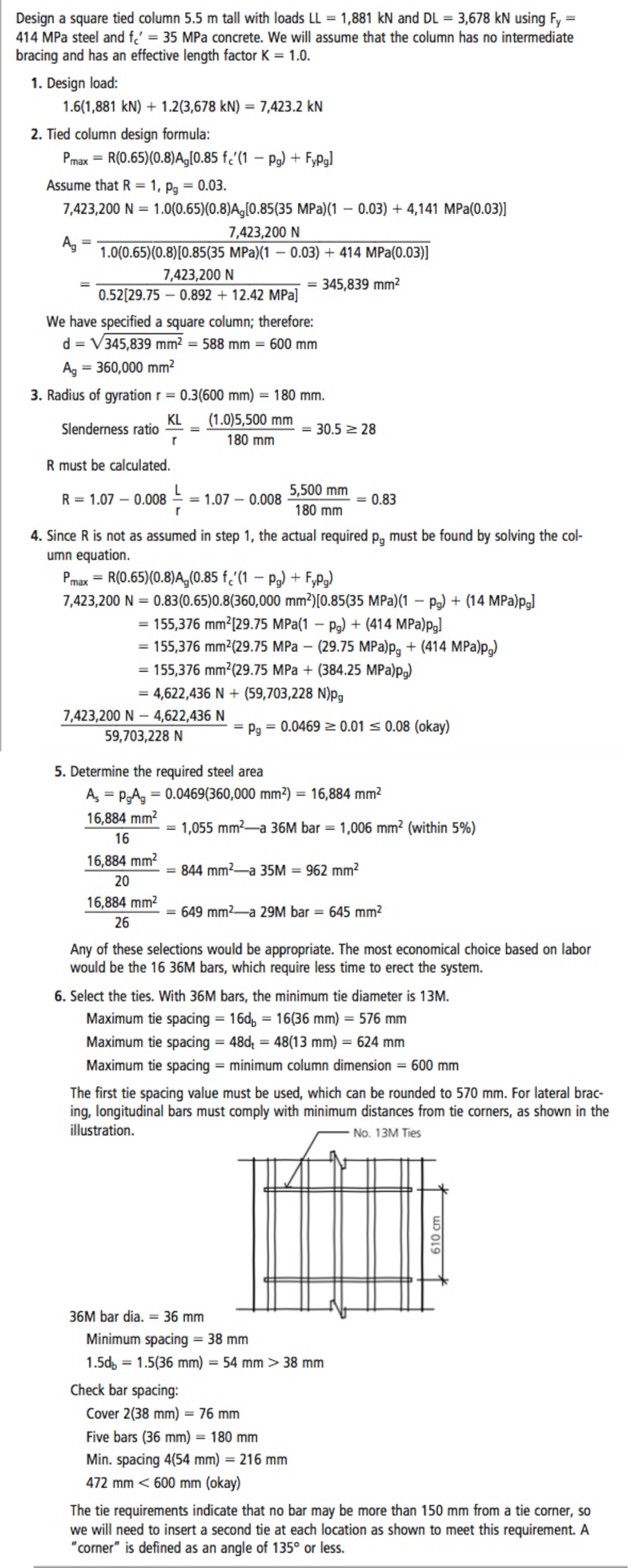 Use a dead load factor of 1 . 2 5 and live load