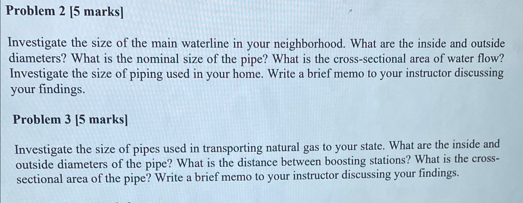 Problem 2 [ 5 marks ] Investigate the size of the