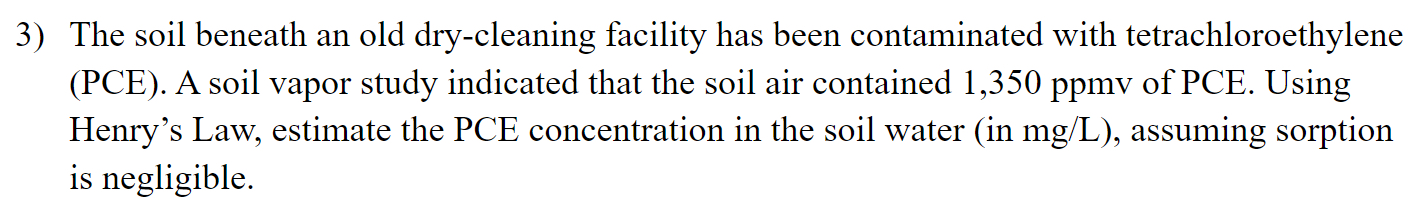 The soil beneath an old dry - cleaning facility