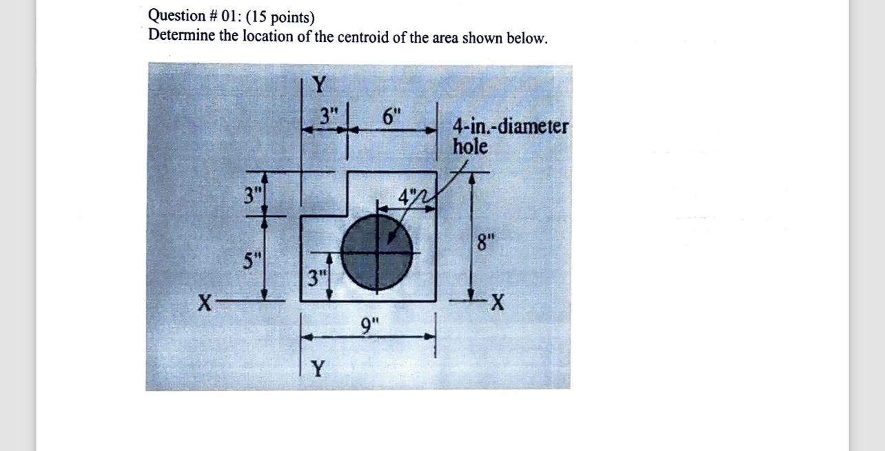 Question # 0 1 : ( 1 5 points ) Determine the