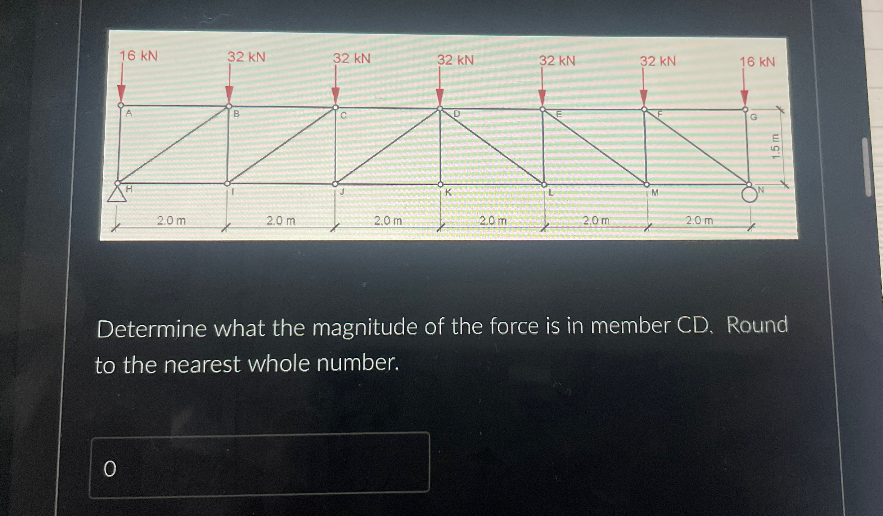 Determine what the magnitude of the force is in