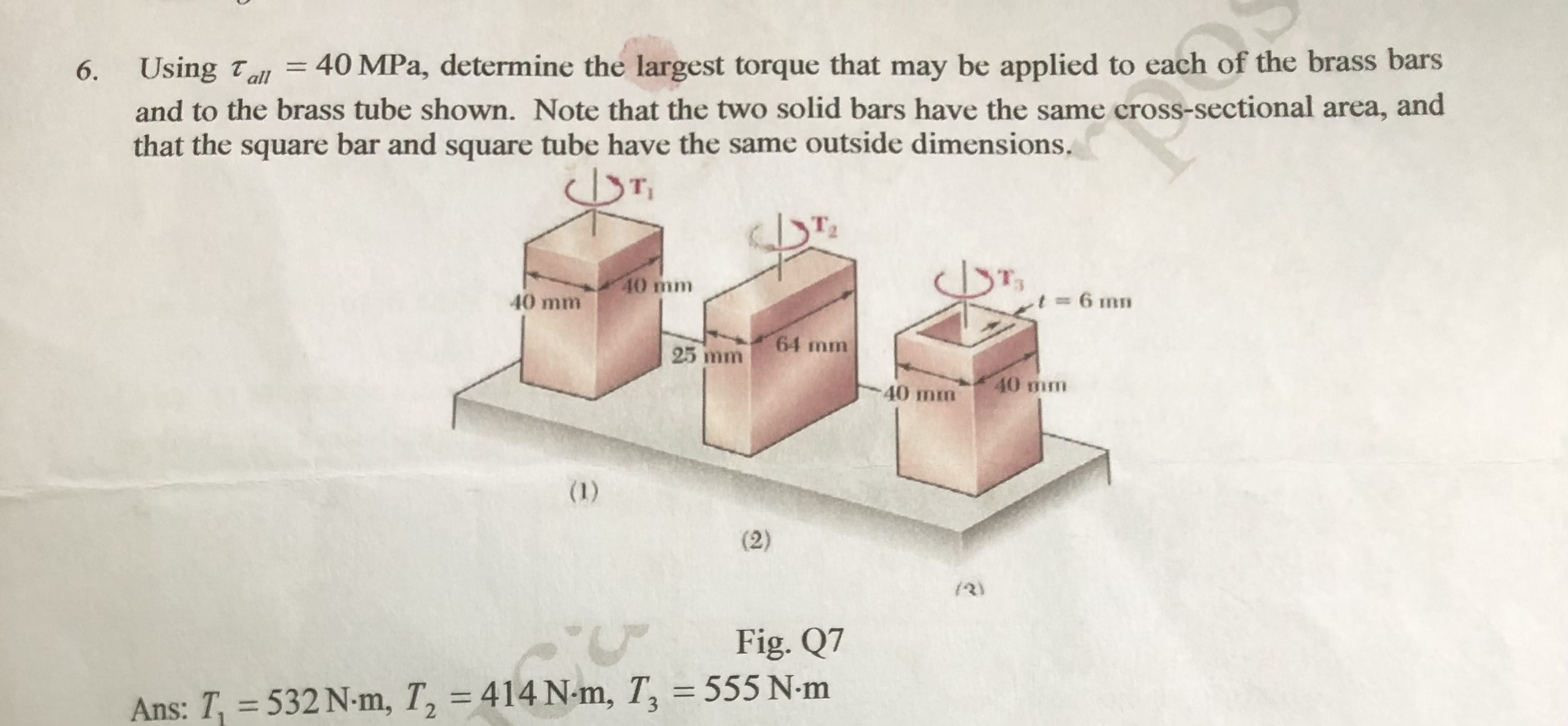 Using a l l = 4 0 MPa, determine the largest
