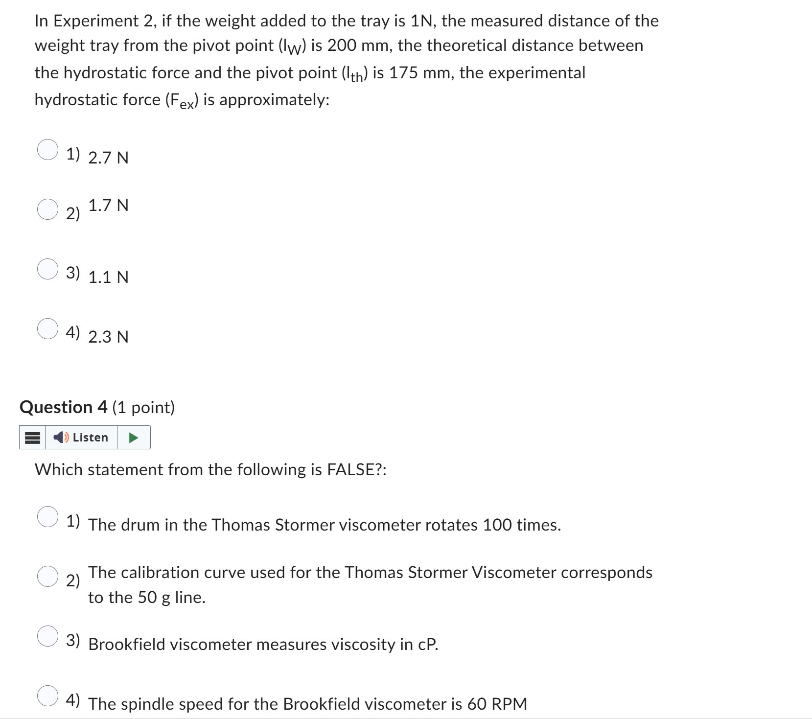In Experiment 2 , if the weight added to the tray