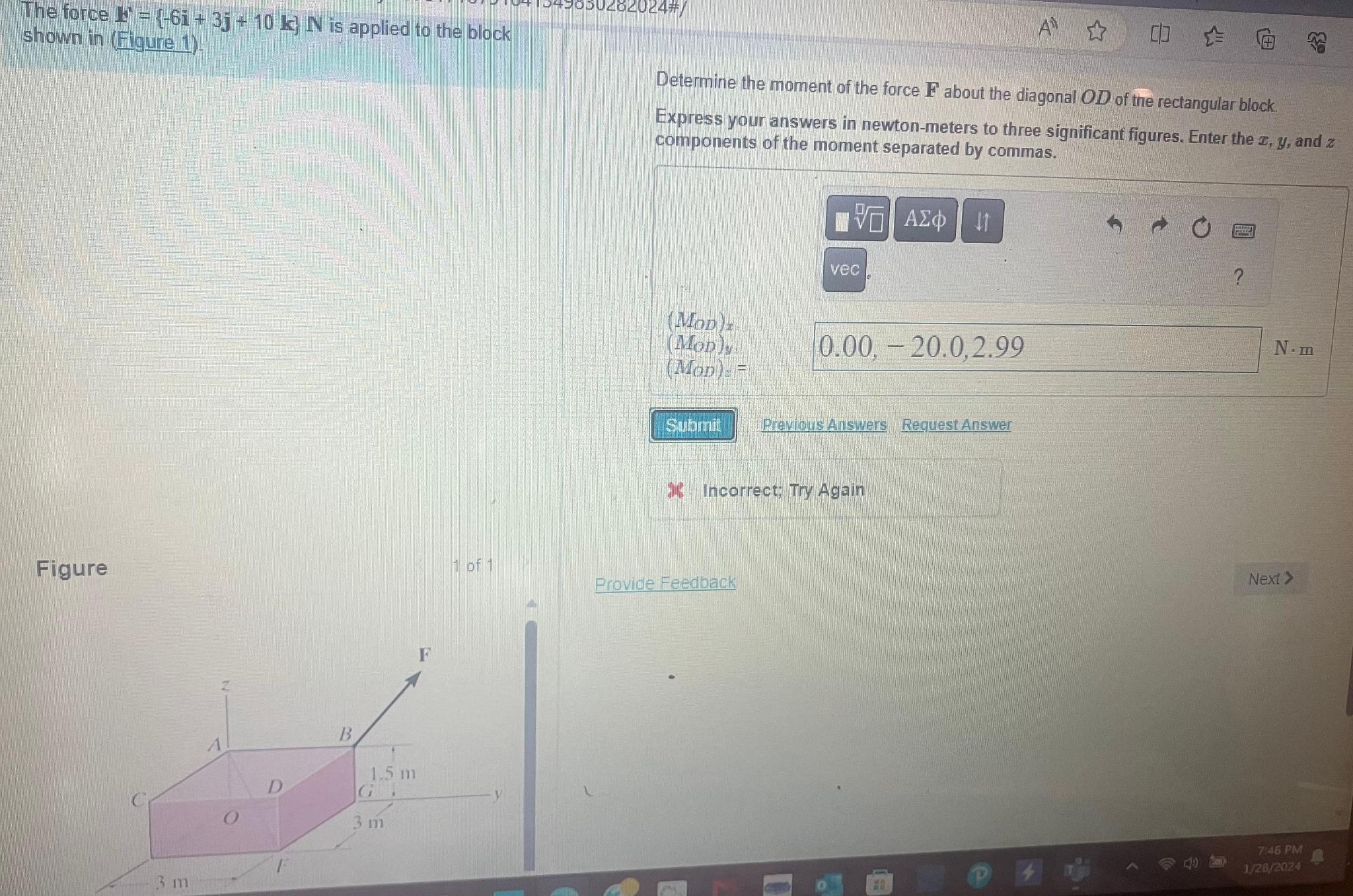 The force E ? = { - 6 i + 3 j + 1 0 k } N is