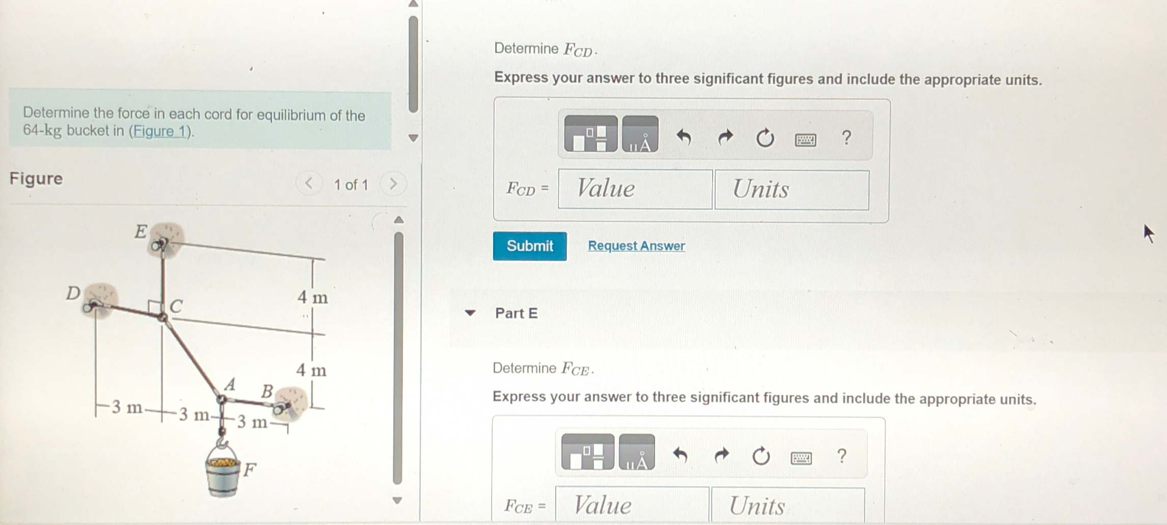 Determine F C D . Express your answer to three