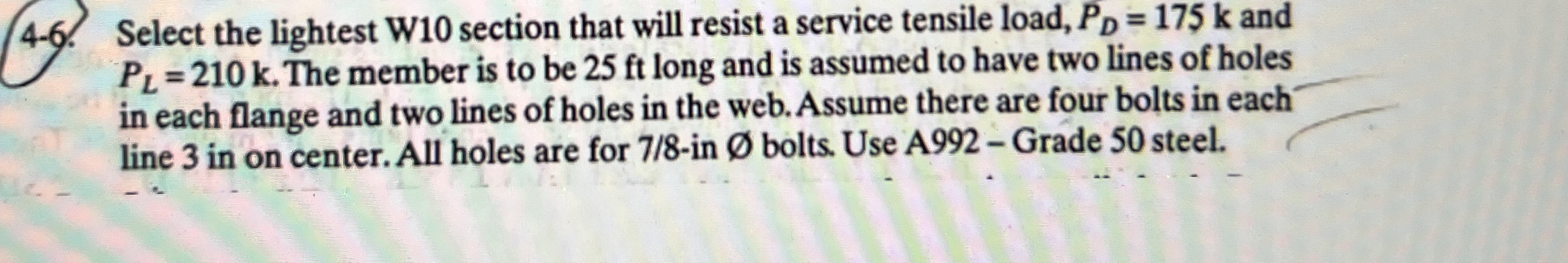 4 - 6 . Select the lightest W 1 0 section that