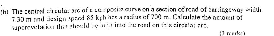 ( b ) The central circular arc of a composite