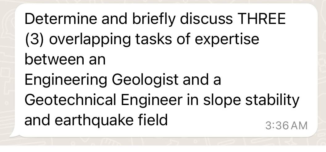 Determine and briefly discuss THREE ( 3 )