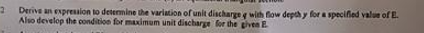 Derive an expression to determine the variation