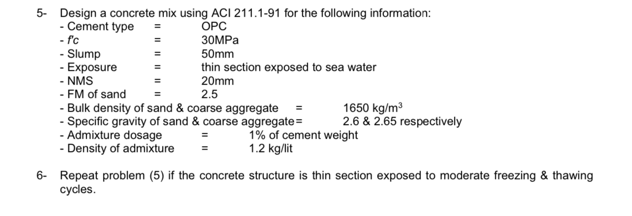 5 - Design a concrete mix using ACl 2 1 1 . 1 - 9