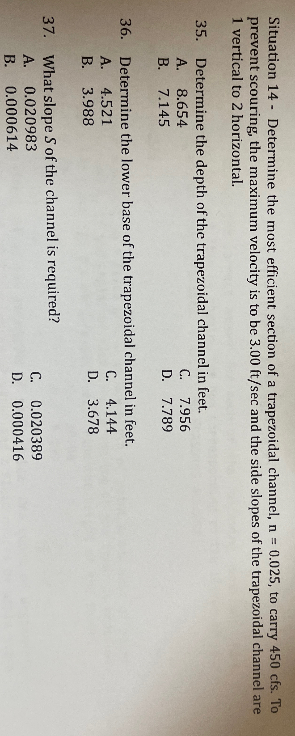 Situation 1 4 - Determine the most efficient