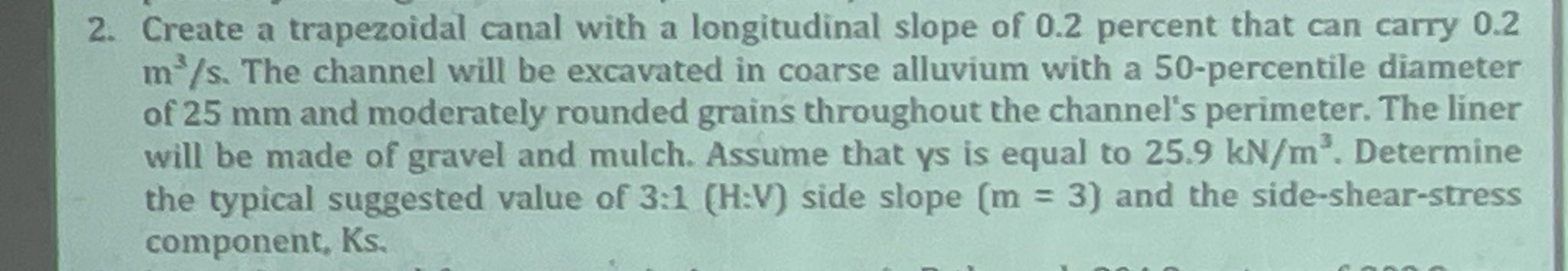 Create a trapezoidal canal with a longitudinal