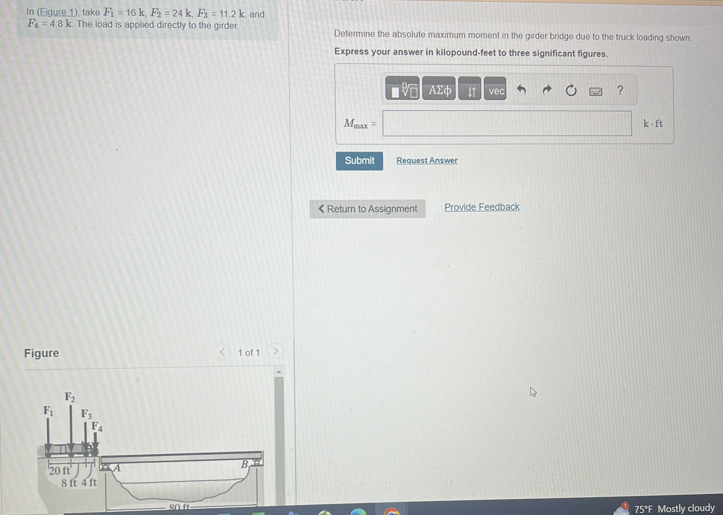 l n ( Figure 1 ) , take F 1 = 1 6 k , F 2 = 2 4 k