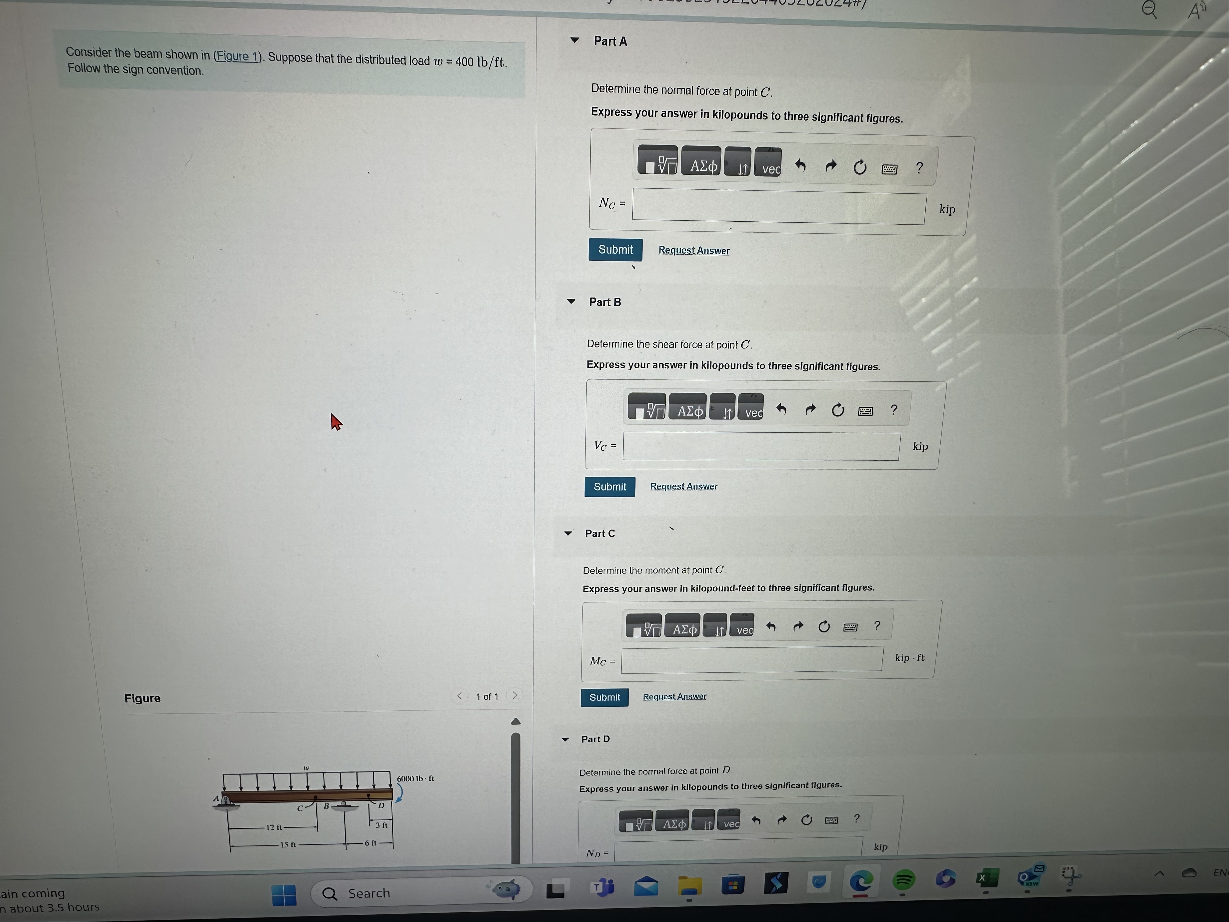 Consider the beam shown in ( Figure 1 ) . Suppose