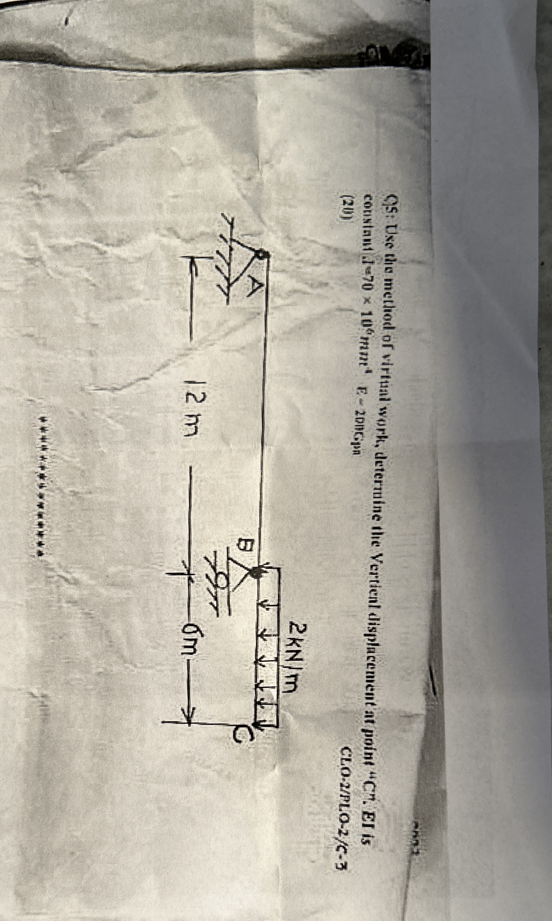 Q 5 : Use the method of virthat worh, determine