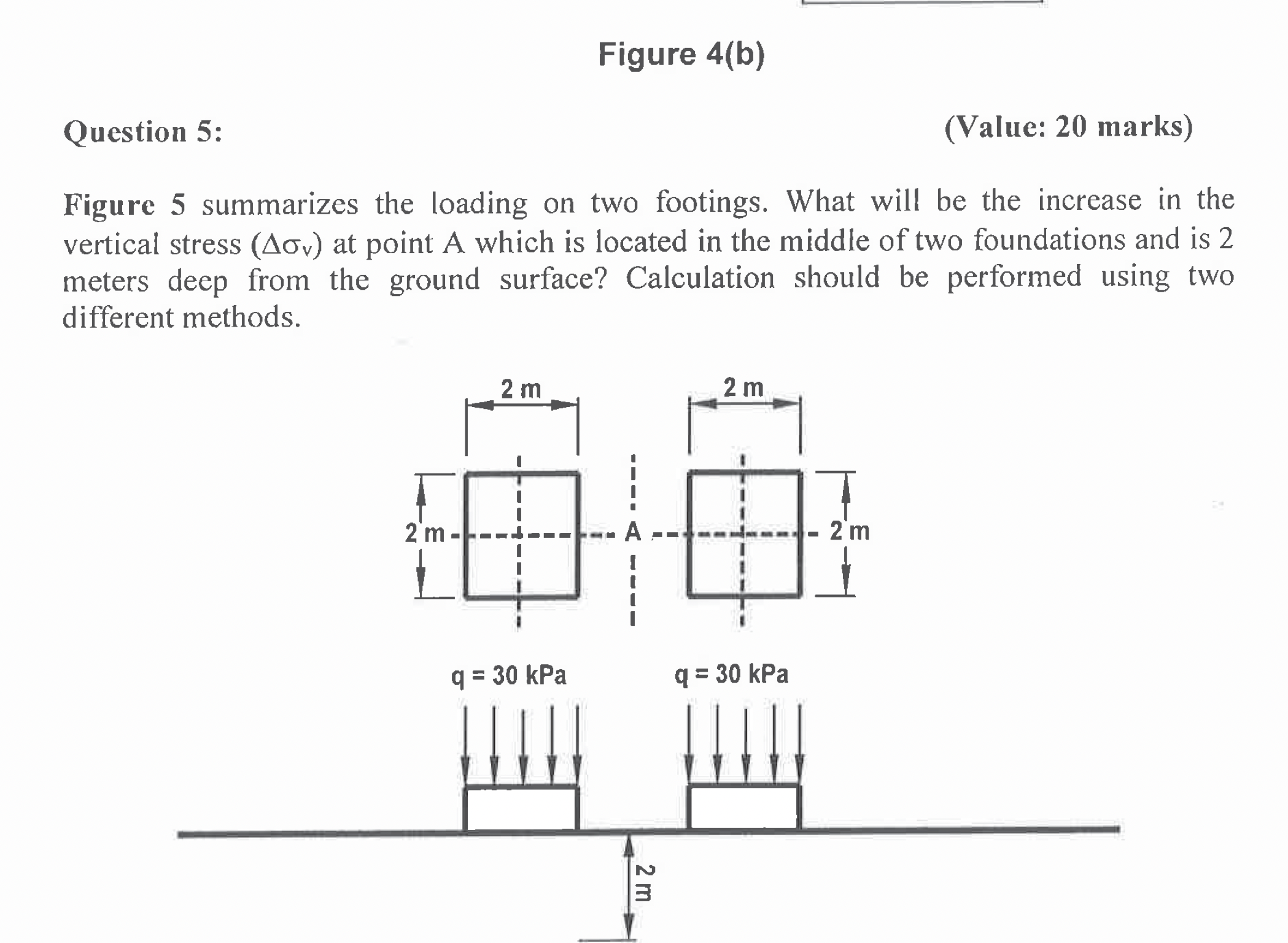Figure 4 ( b ) Question 5 : ( Value: 2 0 marks )
