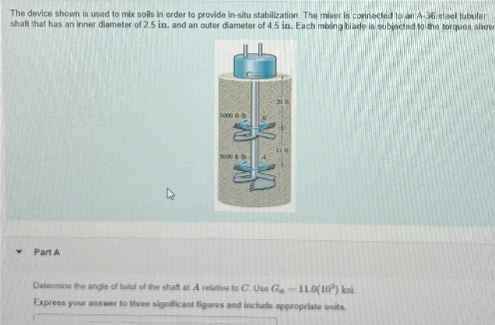 The device shown is used to mix soils in order to