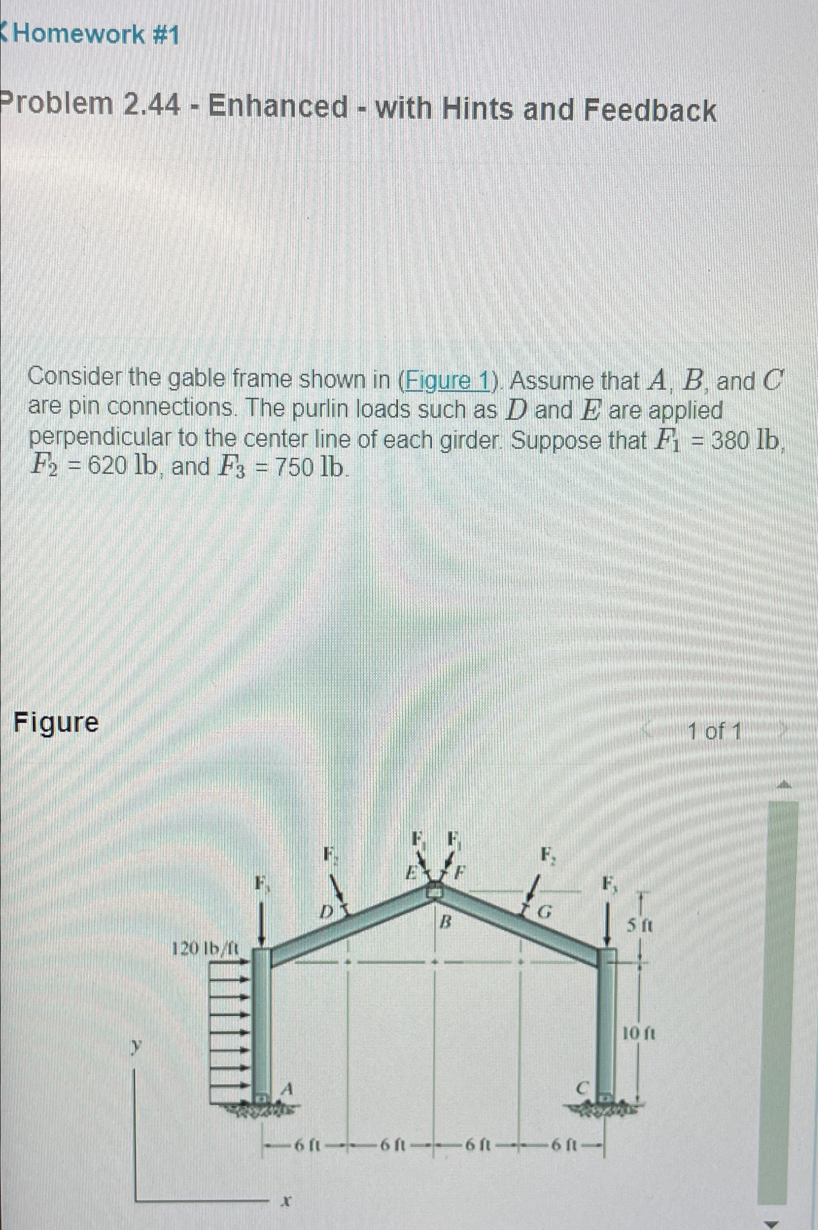 Assume that A , B , and C are pin connections.