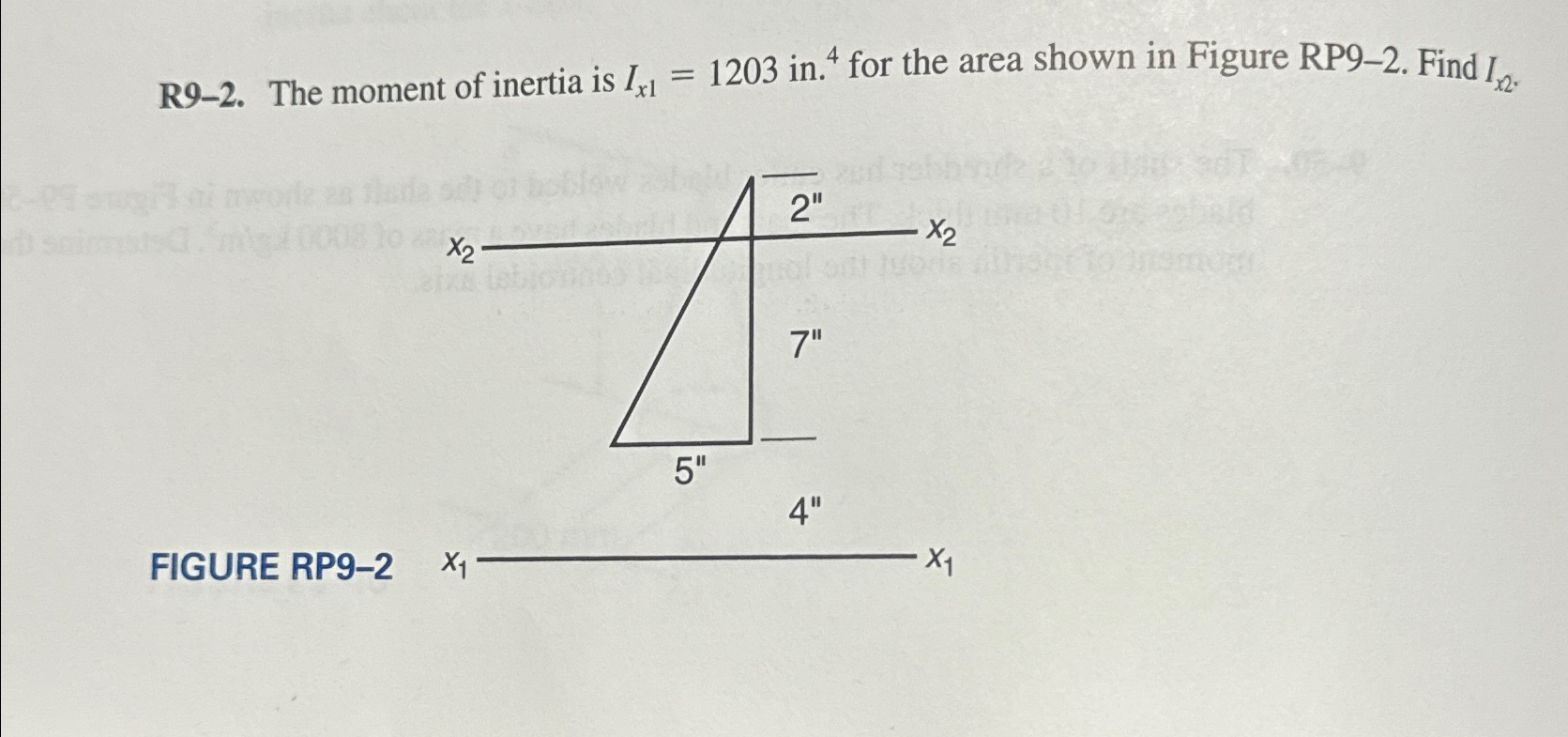 R 9 - 2 . The moment of inertia is I x 1 = 1 2 0