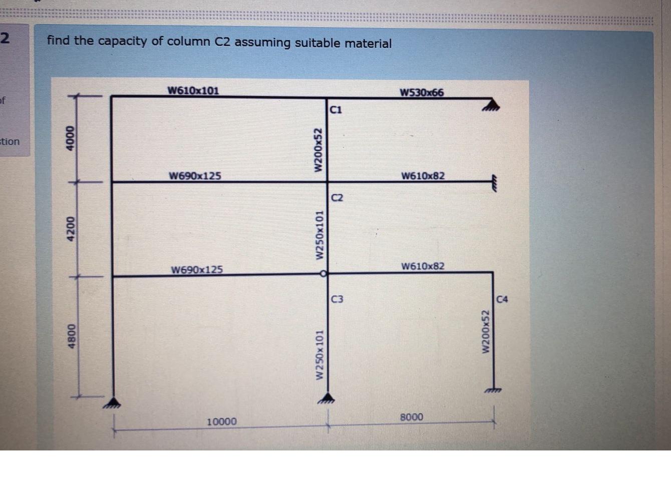 2 find the capacity of column C 2 assuming