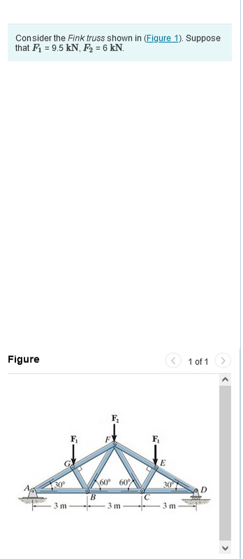 Part A ) Determine the force in member GF of the