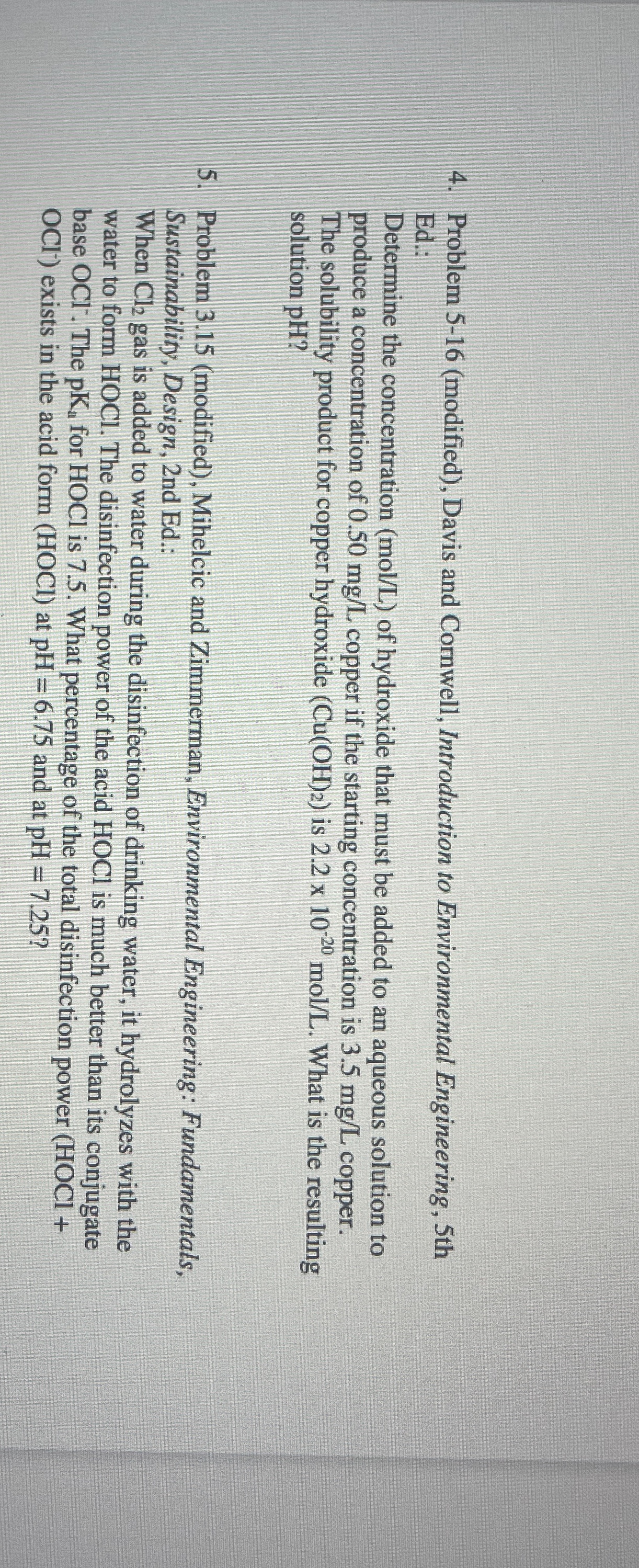 Problem 5 - 1 6 ( modified ) , Davis and