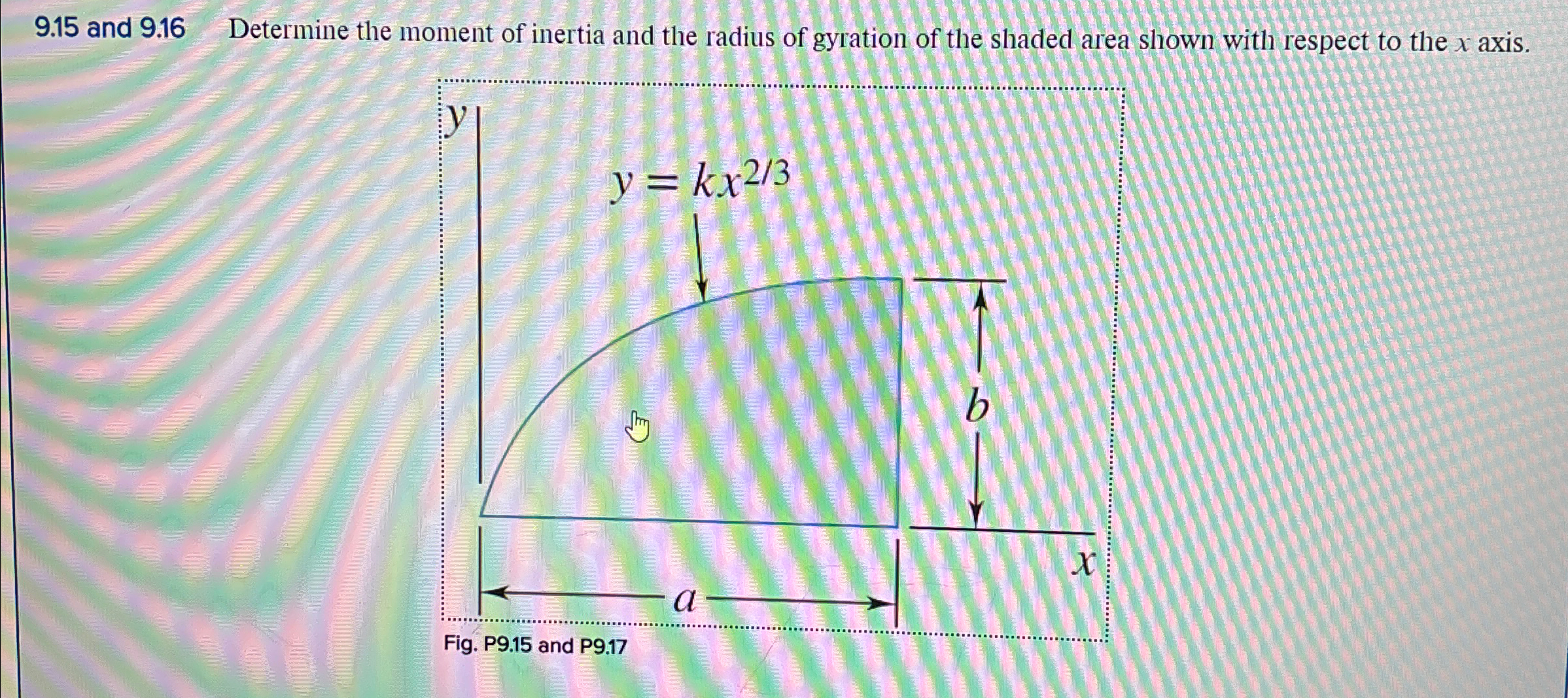 9 . 1 5 and 9 . 1 6 Determine the moment of