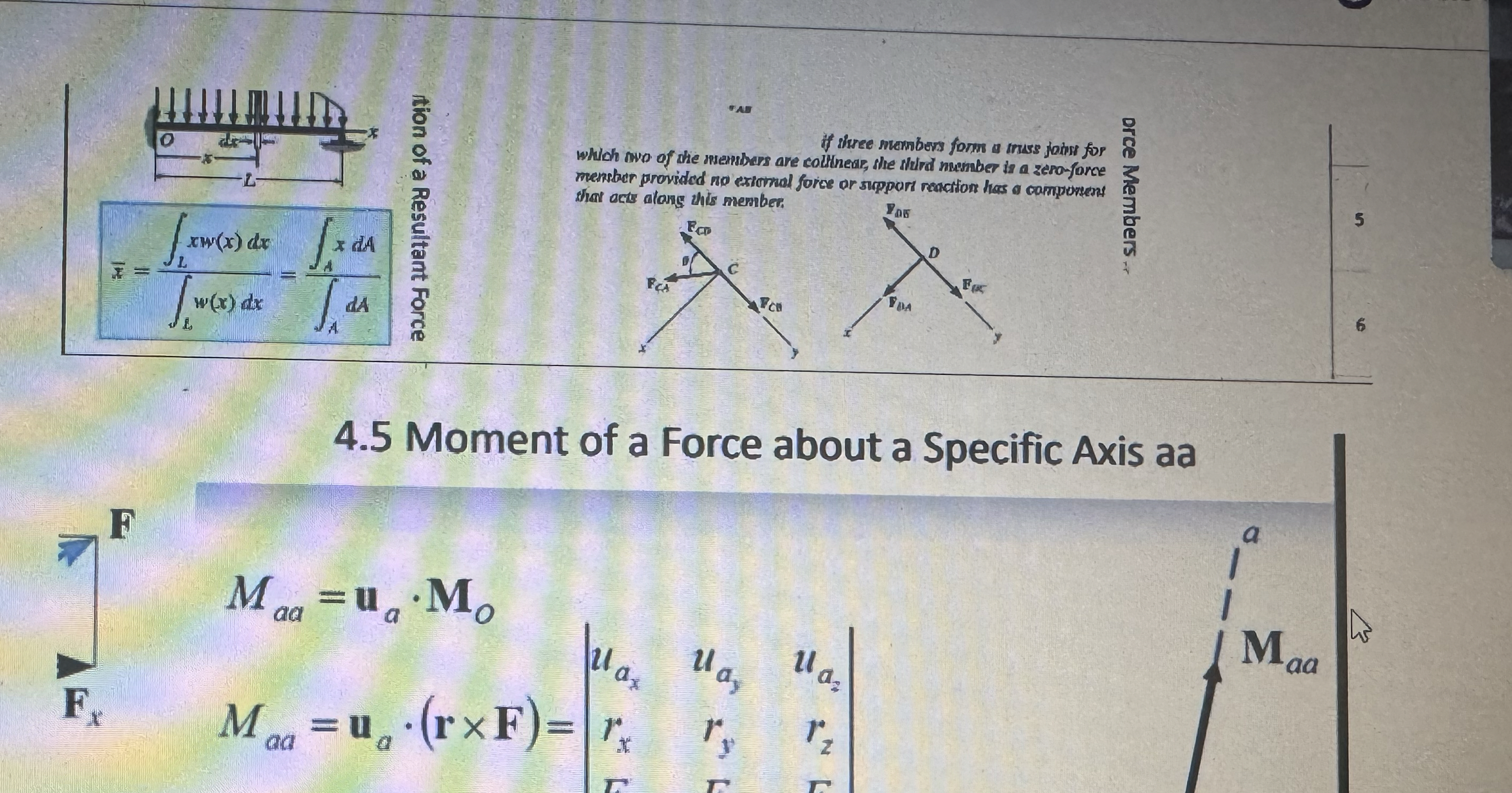 5 6 True False 4 . 5 Moment of a Force about a