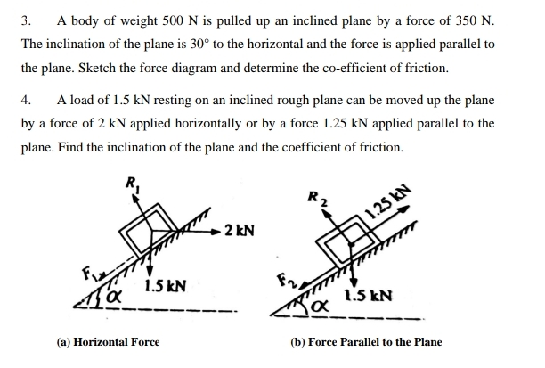 A body of weight 5 0 0 N is pulled up an inclined