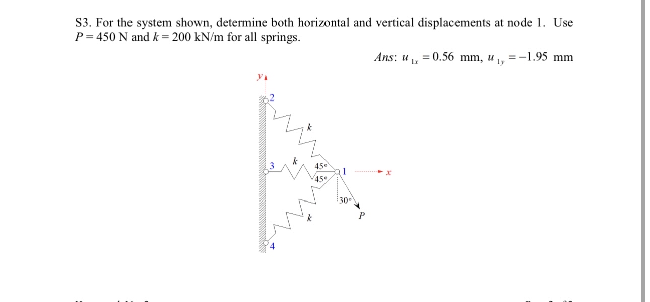 S 3 . For the system shown, determine both
