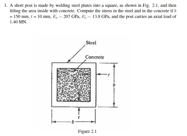 A short post is made by welding steel plates into