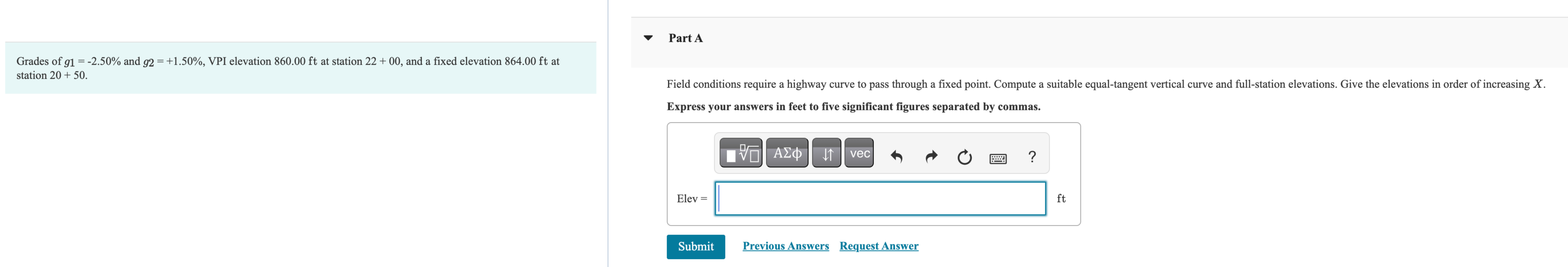 There are 8 elevations that are needed for this