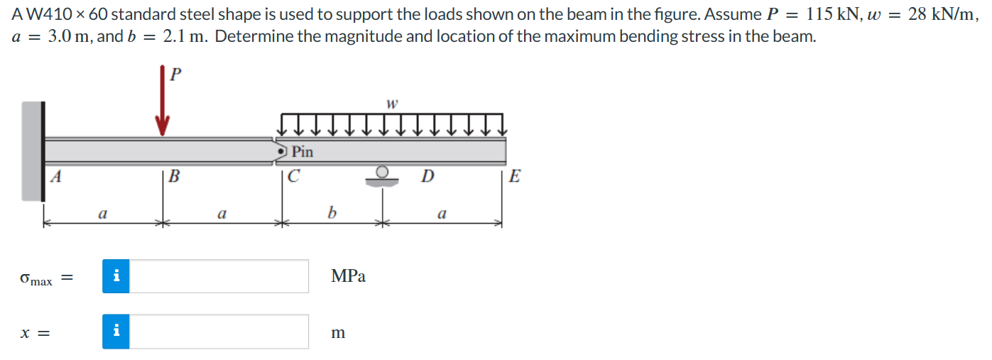 A W 4 1 0 6 0 standard steel shape is used to
