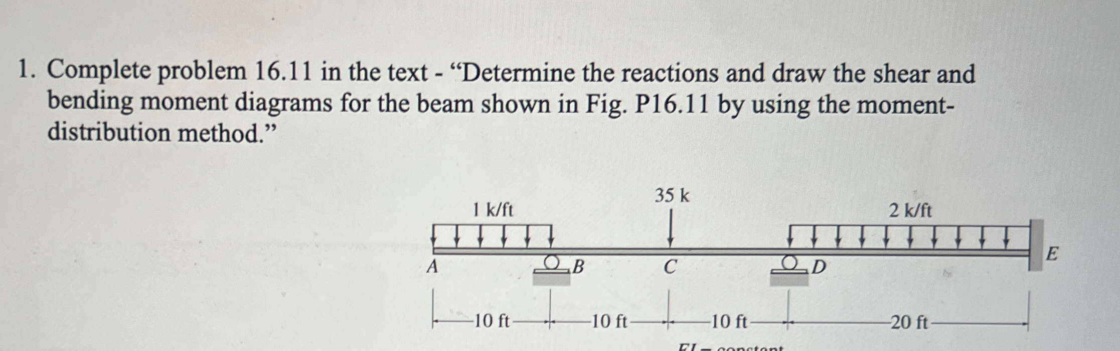 Complete problem 1 6 . 1 1 in the text -