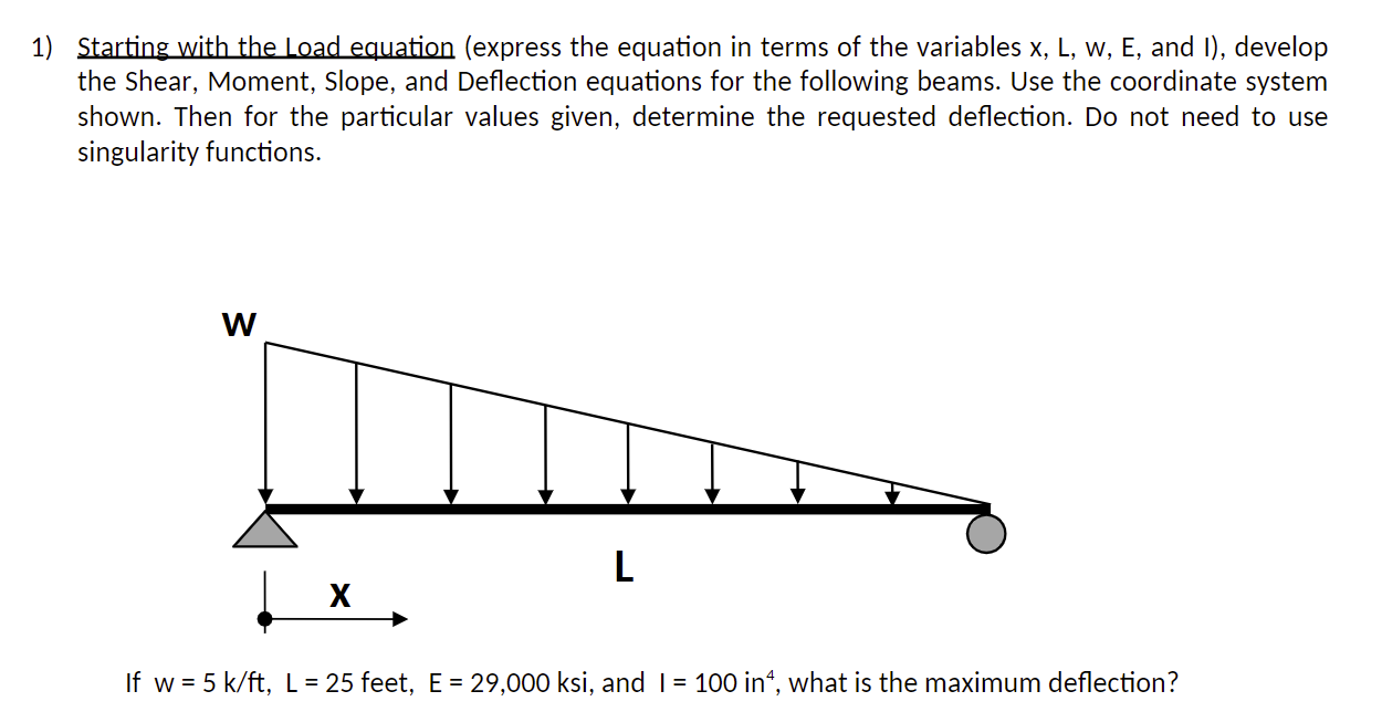 Starting with the Load equation ( express the