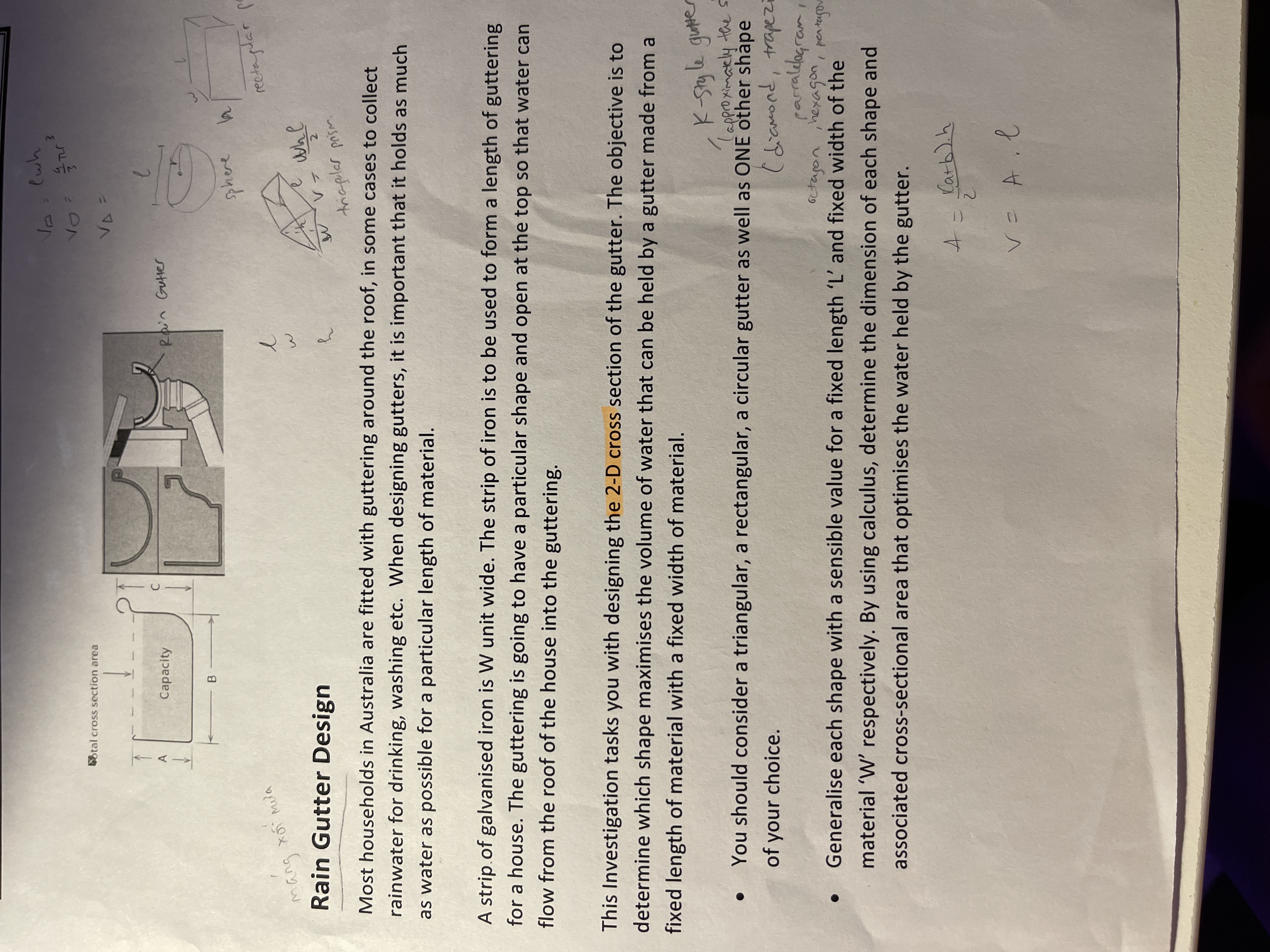 Rain Gutter Design Most households in Australia