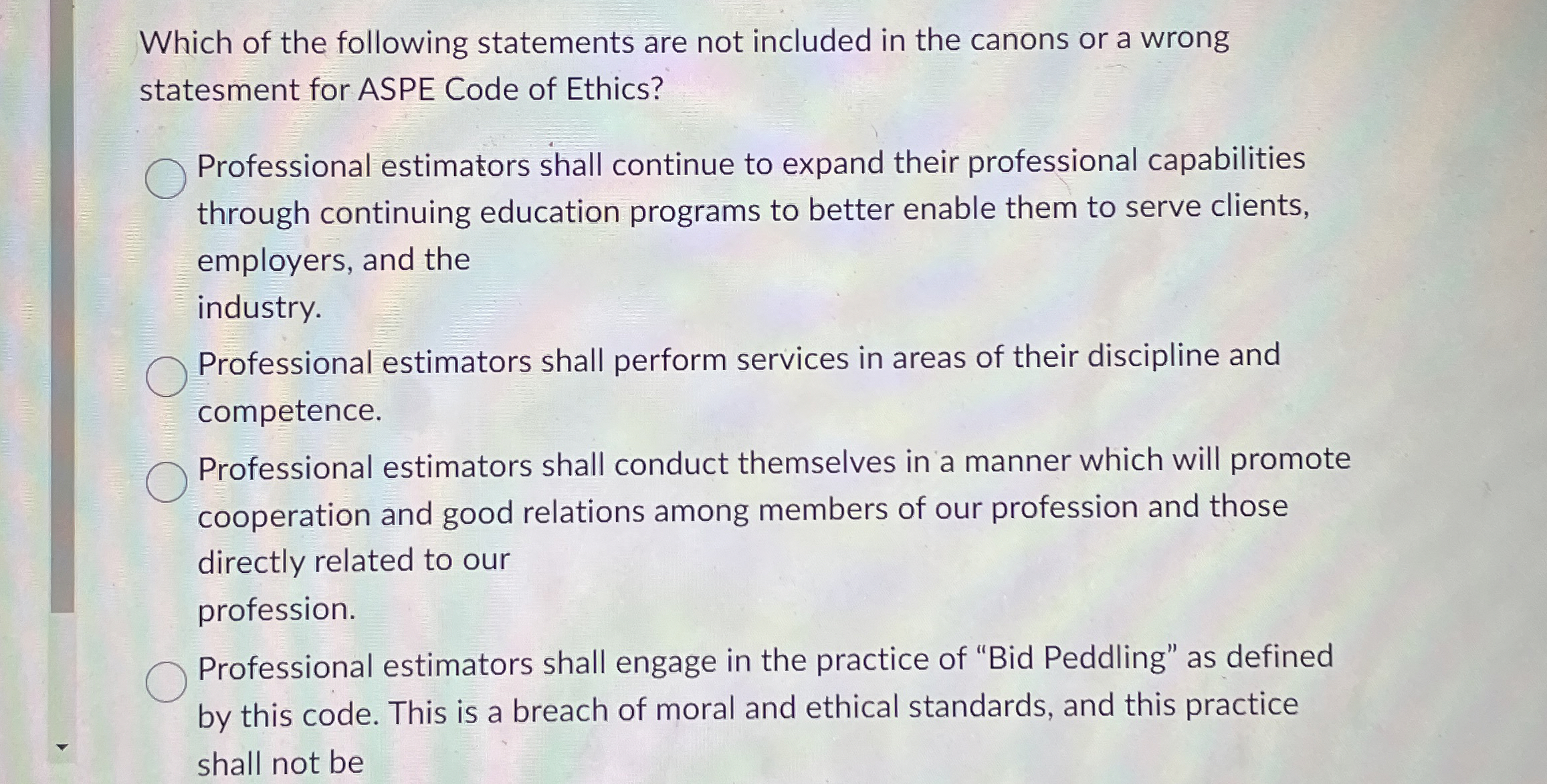 Which of the following statements are not