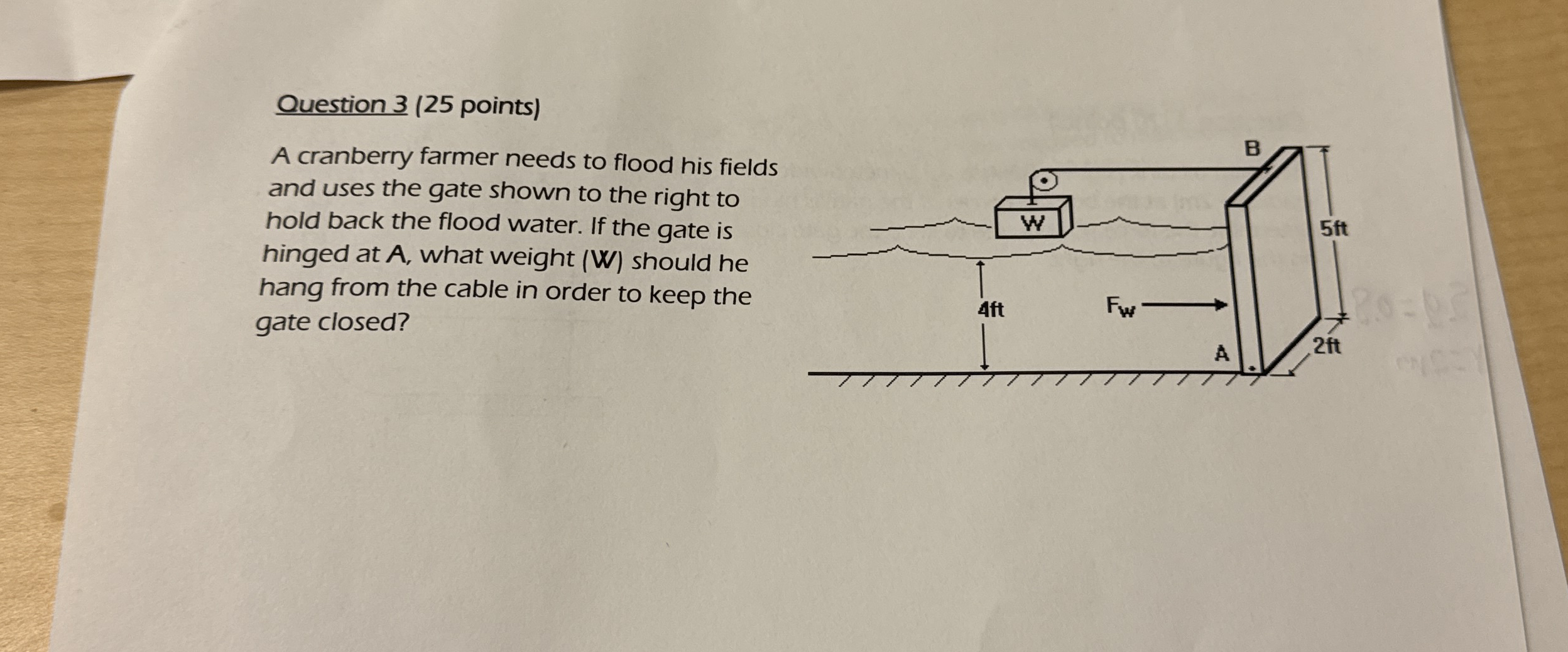 Question 3 ( 2 5 points ) A cranberry farmer