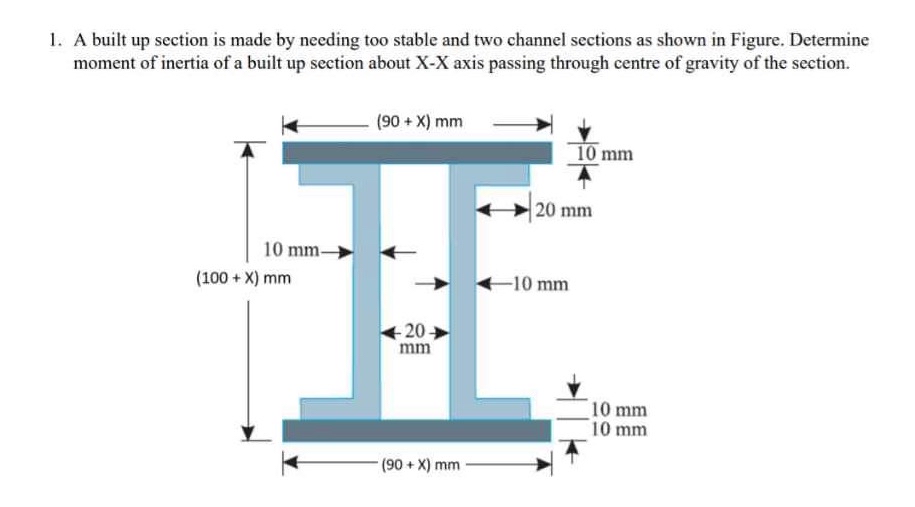 A built up section is made by needing too stable