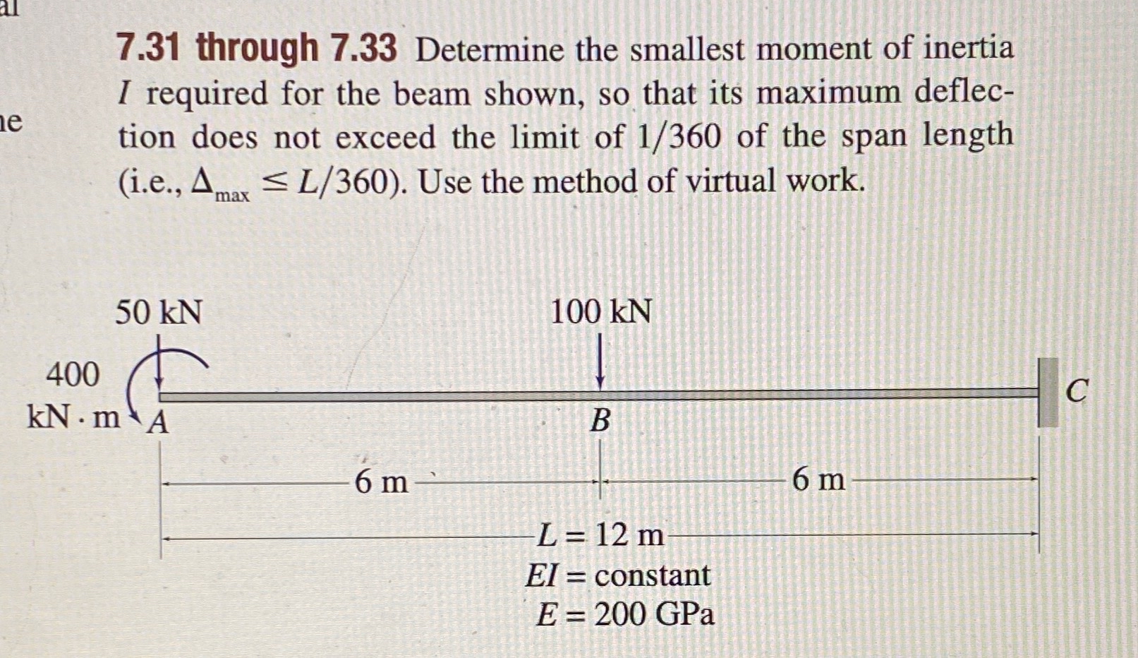 7 . 3 1 through 7 . 3 3 Determine the smallest