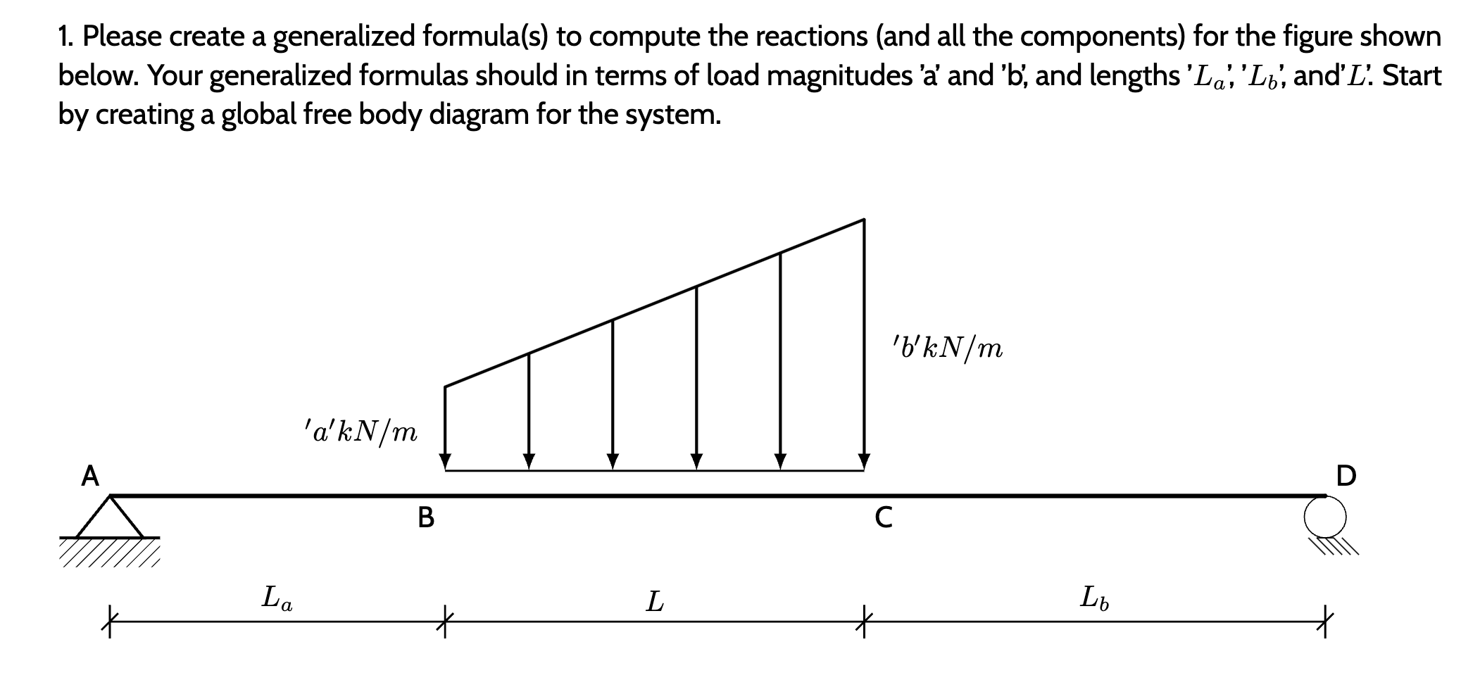 Please create a generalized formula ( s ) to