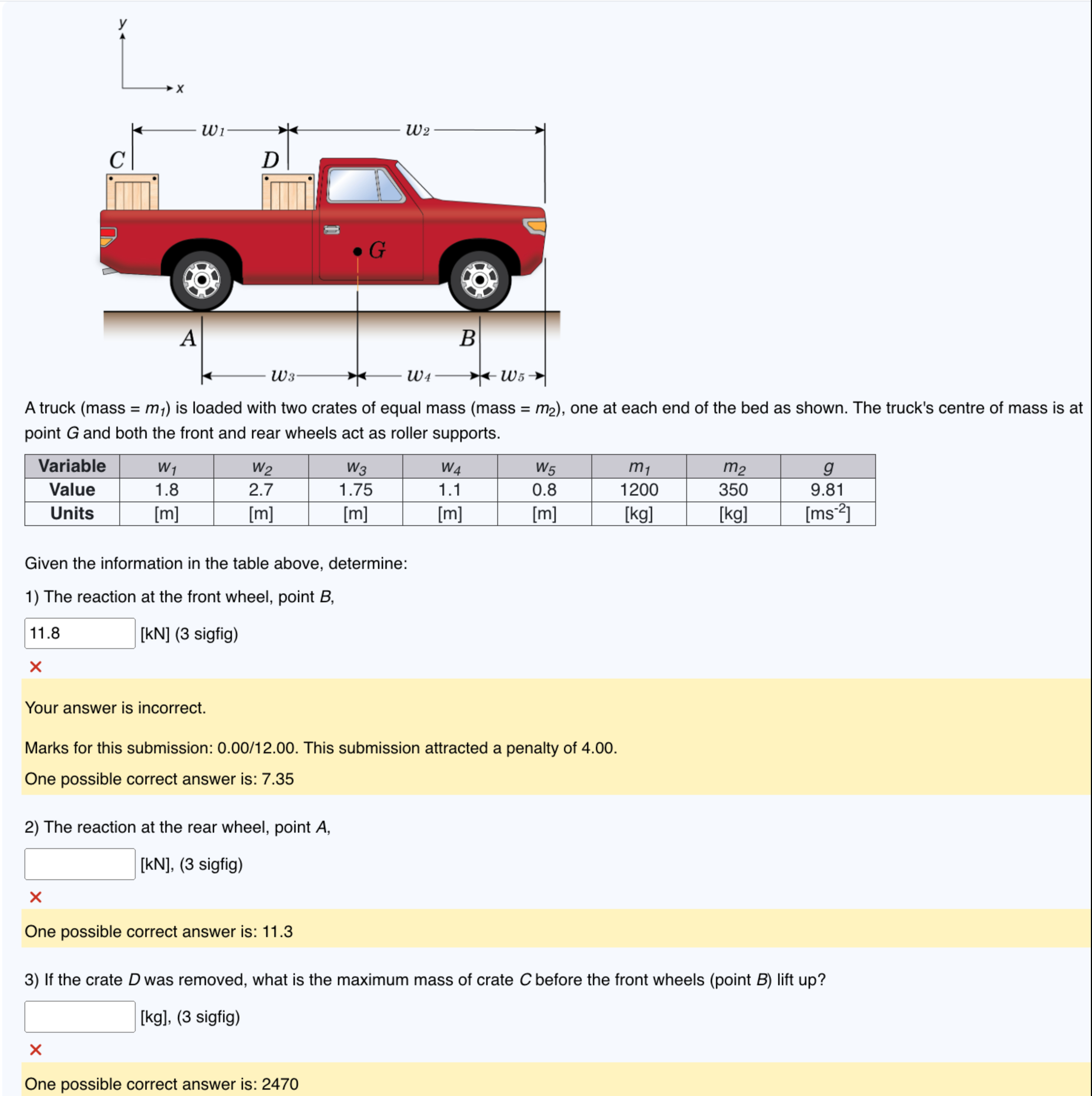 Your answer is incorrect. Marks for this
