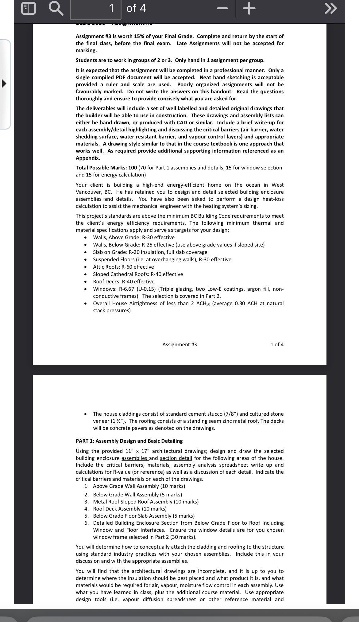 1 of 4 Assignment # 3 is worth 1 5 % of your