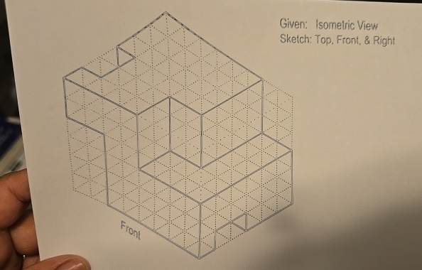 FronGiven: Isomelric ViewSketch: Top, Front, &