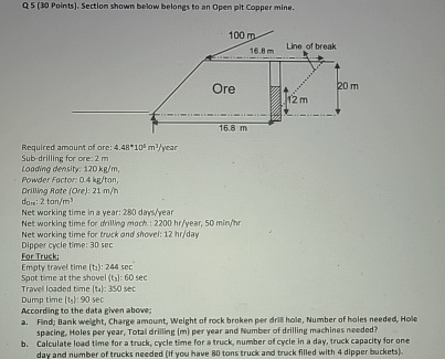 Q 5 ( 3 0 Points ) , Section shown belaw belorgs
