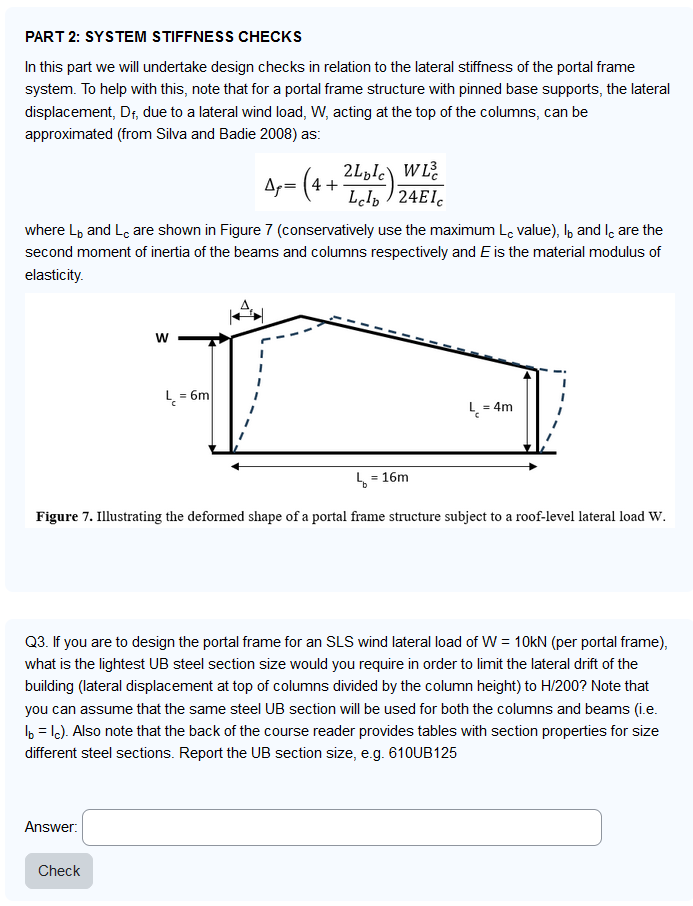 PART 2 : SYSTEM STIFFNESS CHECKS In this part we