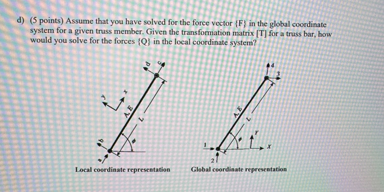 d ) ( 5 points ) Assume that you have solved for