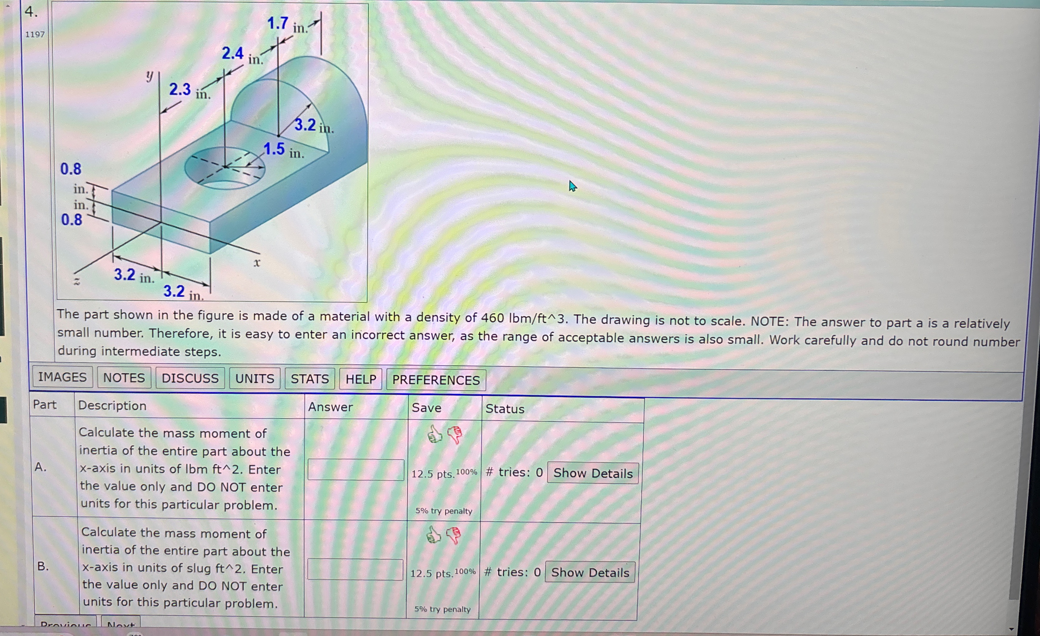1 1 9 The part shown in the figure is made of a