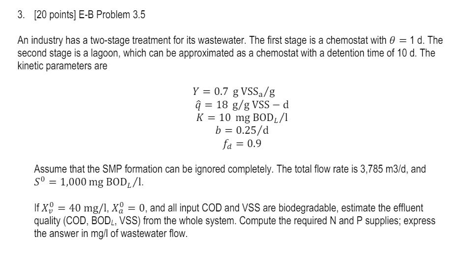 [ 2 0 points ] E - B Problem 3 . 5 An industry