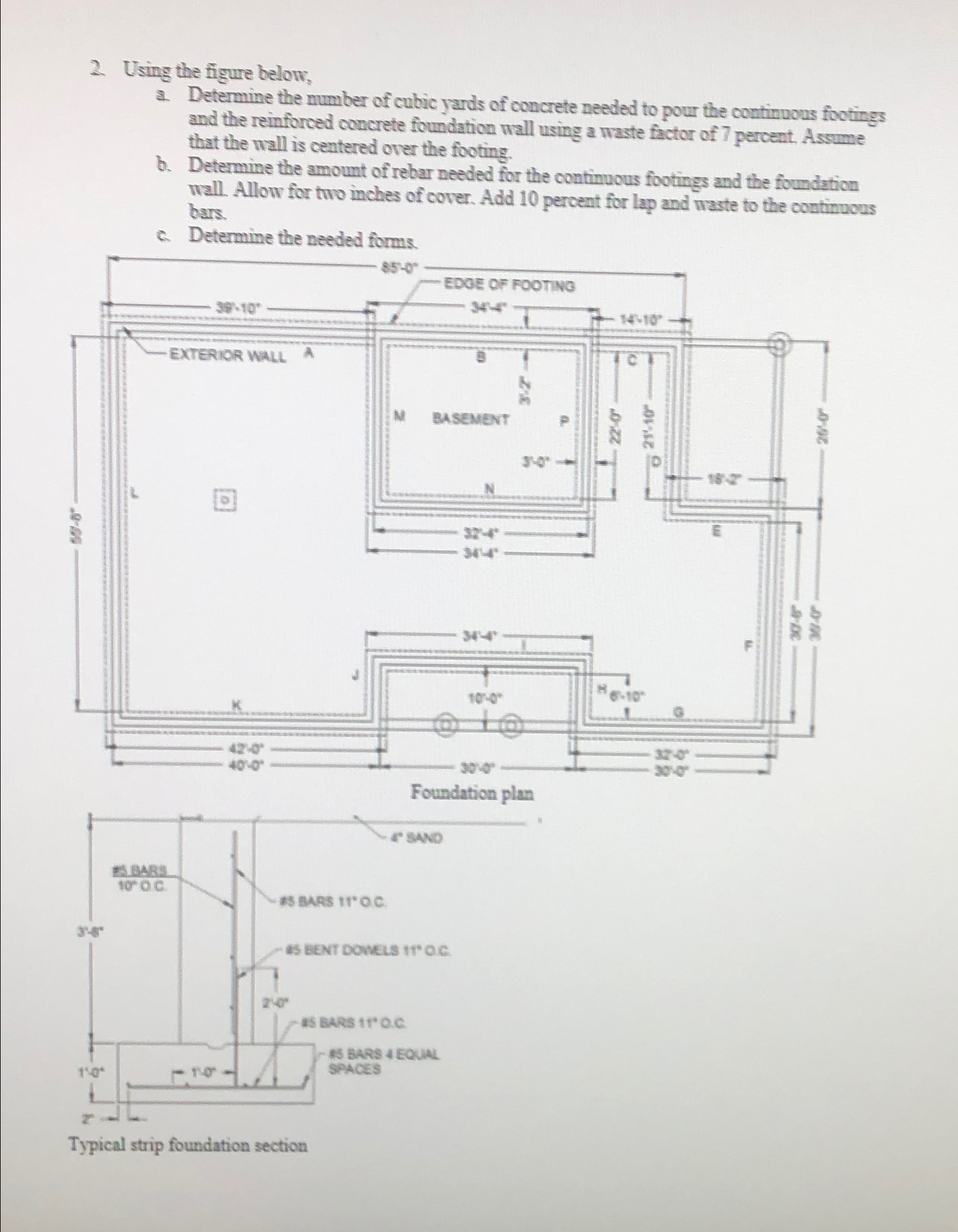 Using the figure below, a . Determine the number